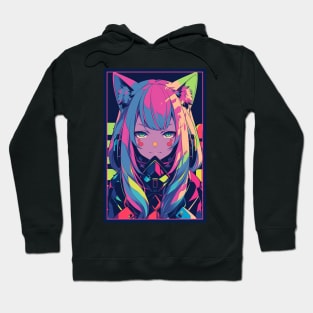 Anime Cat Girl | Quality Anime Design | Chibi Cat Girl Miaw | Manga Anime Art Hoodie